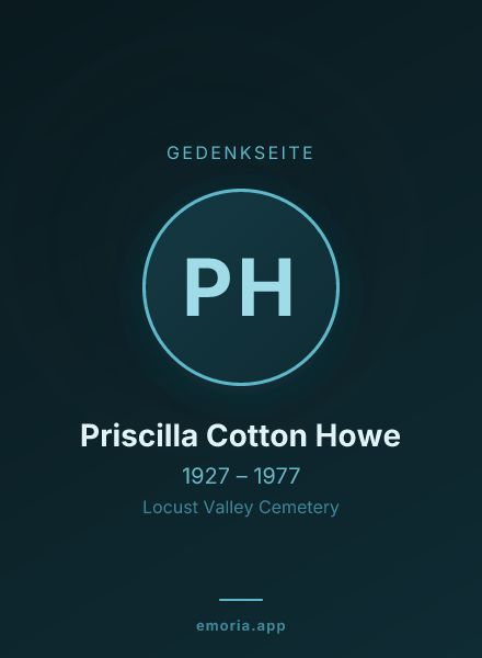 Gedenkportrait von Priscilla Cotton Howe