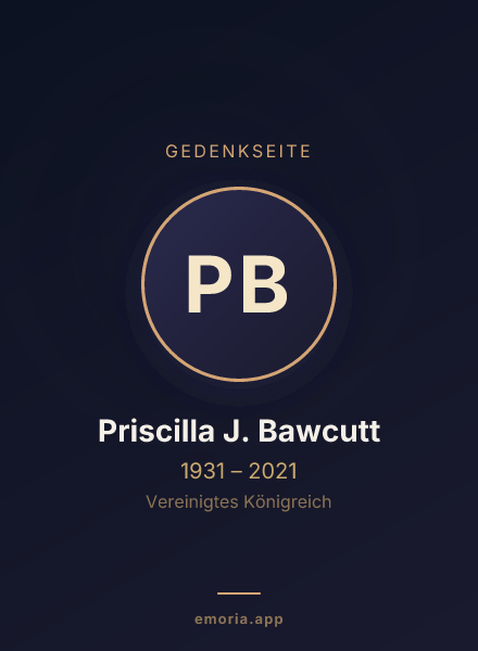 Gedenkportrait von Priscilla J. Bawcutt