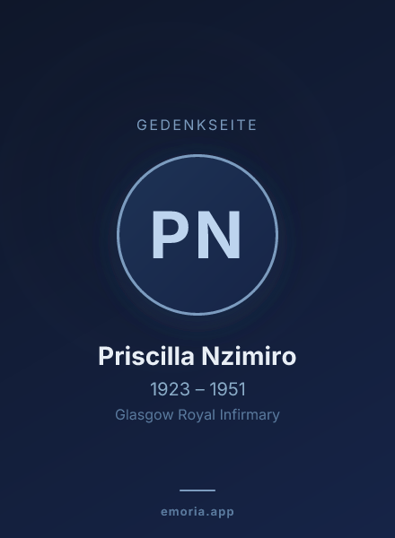 Gedenkportrait von Priscilla Nzimiro