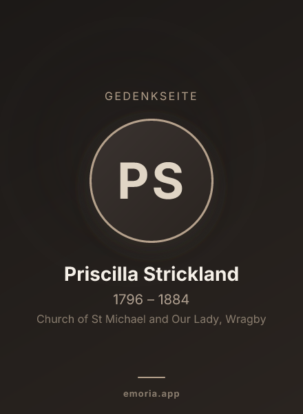 Gedenkportrait von Priscilla Strickland
