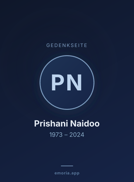 Gedenkportrait von Prishani Naidoo