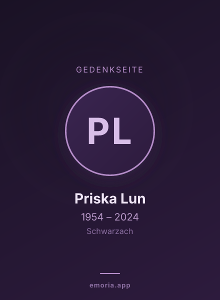 Gedenkportrait von Priska Lun
