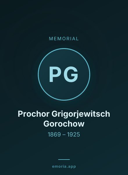 Memorial portrait of Prochor Grigorjewitsch Gorochow