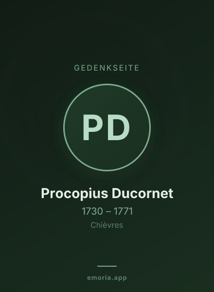Gedenkportrait von Procopius Ducornet