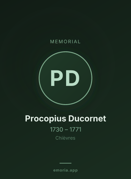 Memorial portrait of Procopius Ducornet