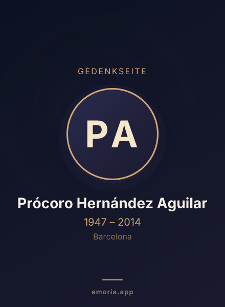 Gedenkportrait von Prócoro Hernández Aguilar