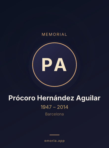 Memorial portrait of Prócoro Hernández Aguilar