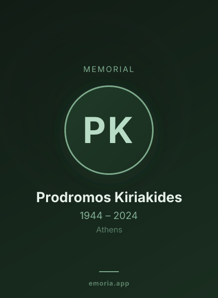 Memorial portrait of Prodromos Kiriakides