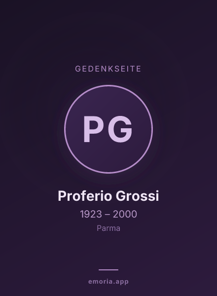 Gedenkportrait von Proferio Grossi