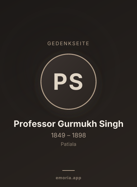 Gedenkportrait von Professor Gurmukh Singh