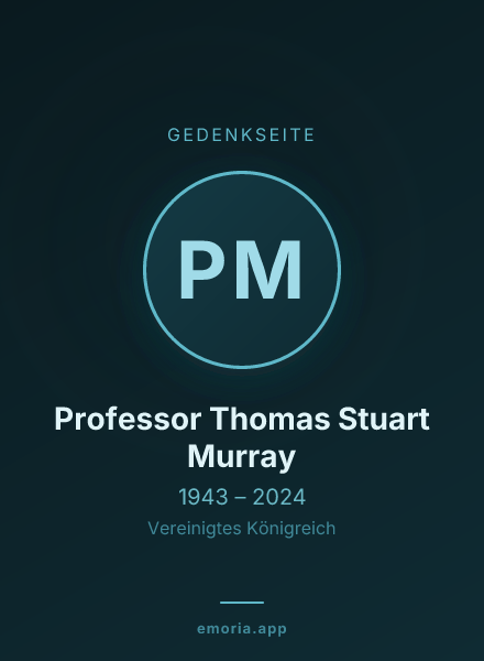 Gedenkportrait von Professor Thomas Stuart Murray