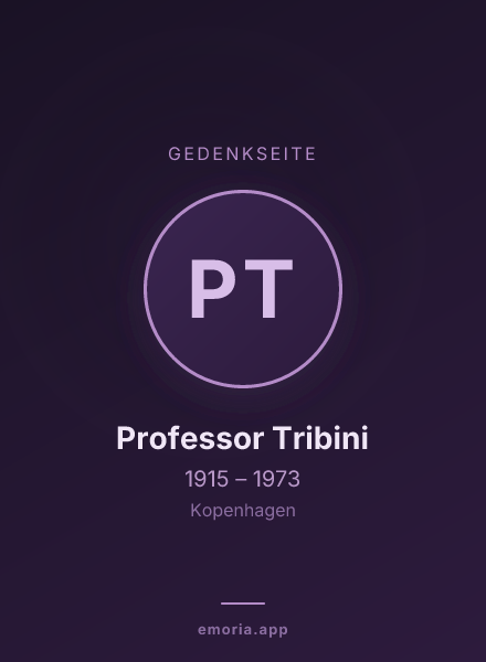 Gedenkportrait von Professor Tribini