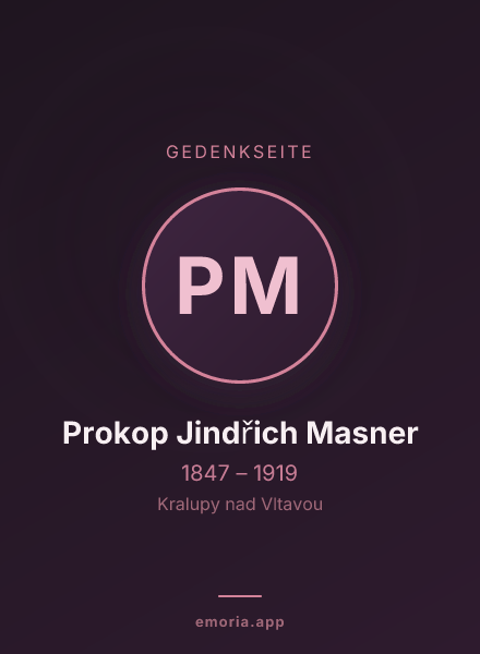 Gedenkportrait von Prokop Jindřich Masner