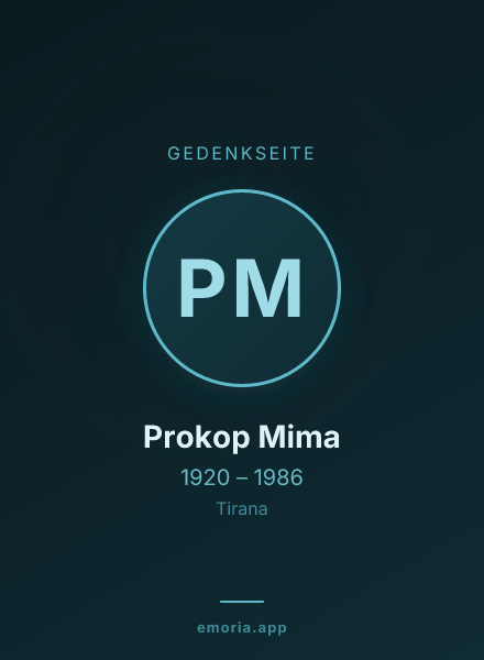 Gedenkportrait von Prokop Mima