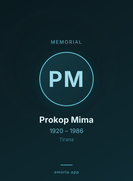 Memorial portrait of Prokop Mima