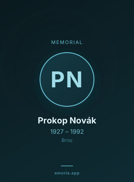 Memorial portrait of Prokop Novák