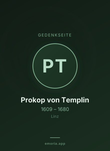 Gedenkportrait von Prokop von Templin