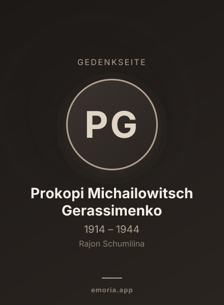 Gedenkportrait von Prokopi Michailowitsch Gerassimenko