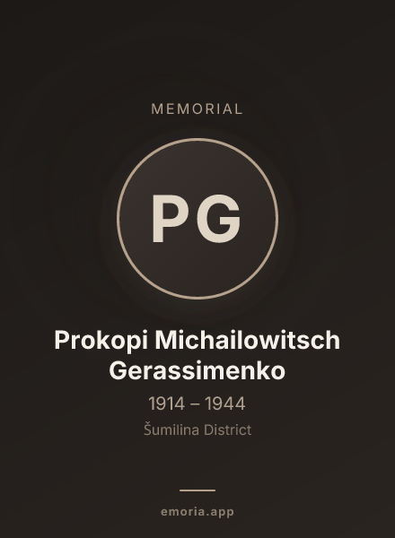Memorial portrait of Prokopi Michailowitsch Gerassimenko