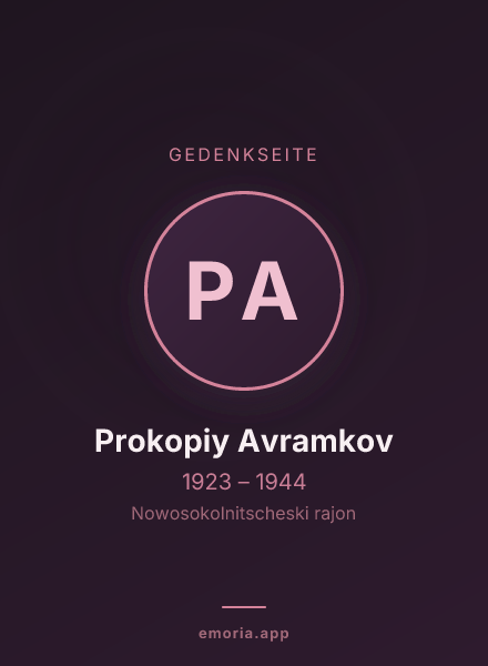 Gedenkportrait von Prokopiy Avramkov
