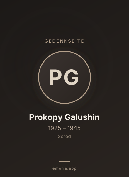 Gedenkportrait von Prokopy Galushin