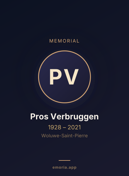 Memorial portrait of Pros Verbruggen