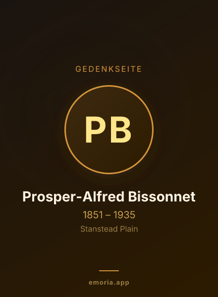 Gedenkportrait von Prosper-Alfred Bissonnet