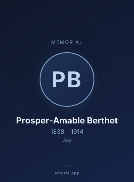 Memorial portrait of Prosper-Amable Berthet