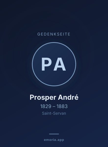 Gedenkportrait von Prosper André