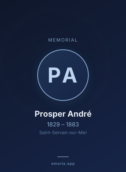 Memorial portrait of Prosper André