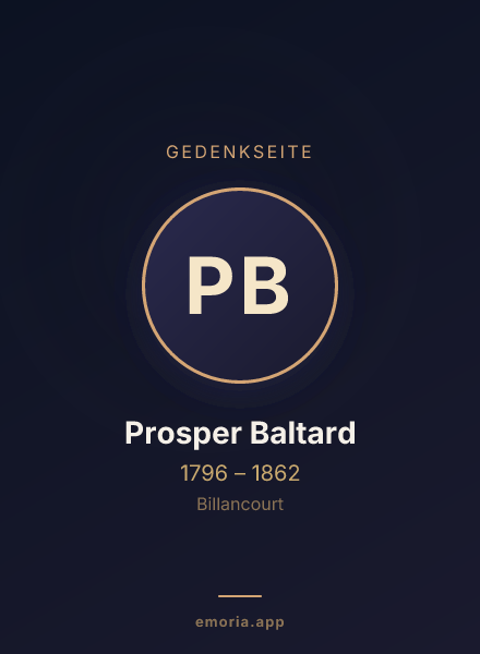 Gedenkportrait von Prosper Baltard