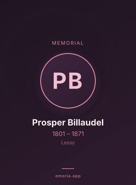 Memorial portrait of Prosper Billaudel