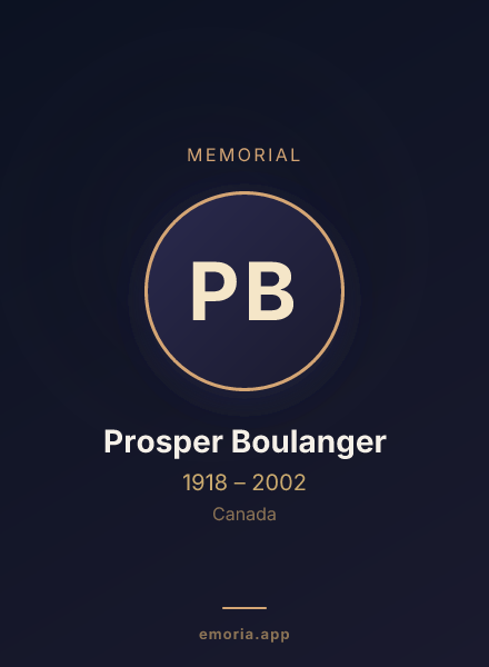 Memorial portrait of Prosper Boulanger