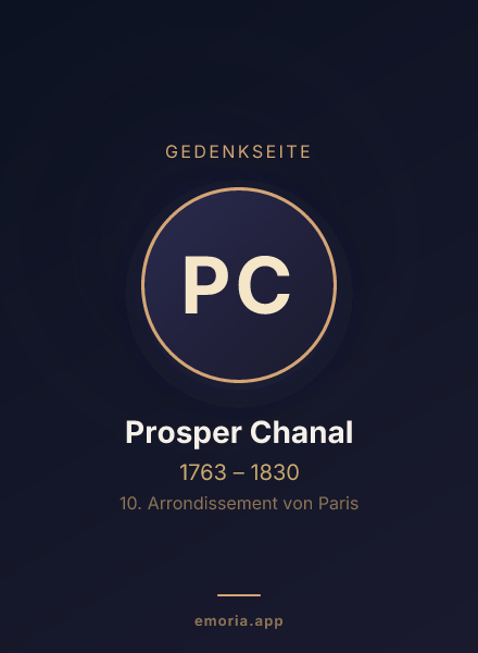 Gedenkportrait von Prosper Chanal