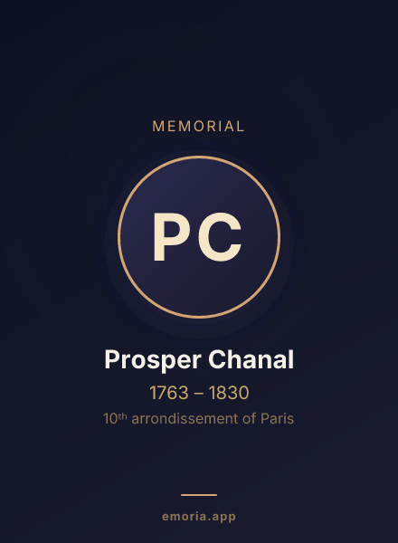 Memorial portrait of Prosper Chanal