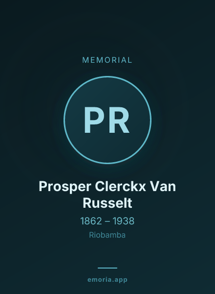 Memorial portrait of Prosper Clerckx Van Russelt