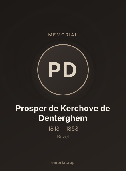 Memorial portrait of Prosper de Kerchove de Denterghem