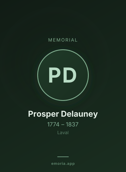 Memorial portrait of Prosper Delauney