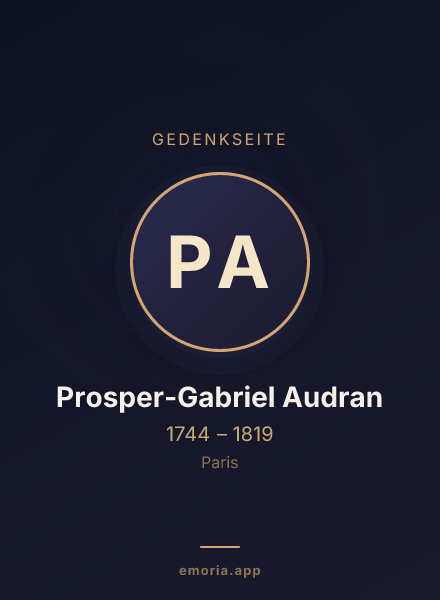 Gedenkportrait von Prosper-Gabriel Audran