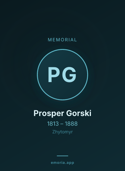 Memorial portrait of Prosper Gorski