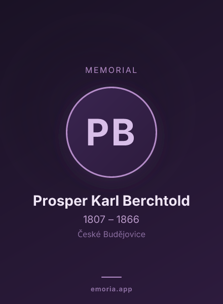 Memorial portrait of Prosper Karl Berchtold