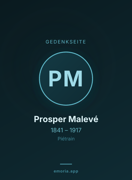 Gedenkportrait von Prosper Malevé
