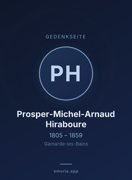 Gedenkportrait von Prosper-Michel-Arnaud Hiraboure