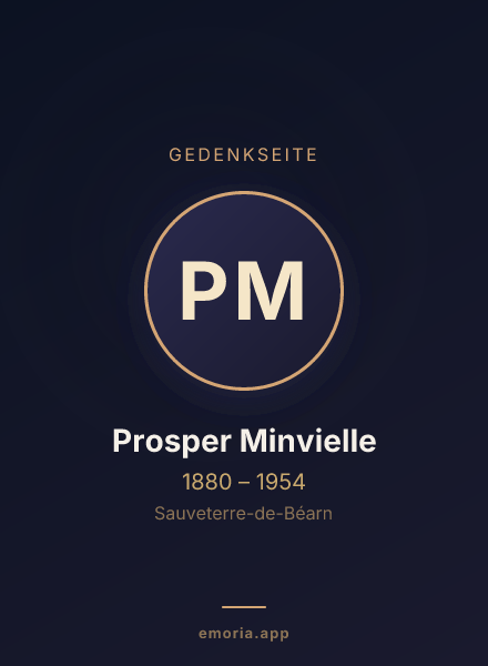 Gedenkportrait von Prosper Minvielle