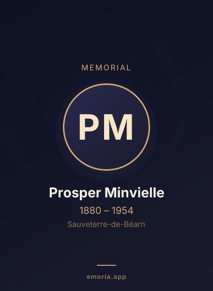 Memorial portrait of Prosper Minvielle