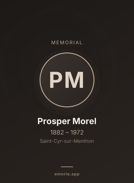 Memorial portrait of Prosper Morel