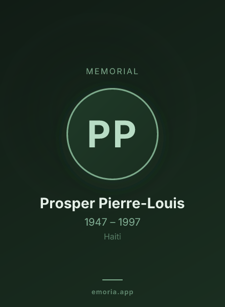 Memorial portrait of Prosper Pierre-Louis