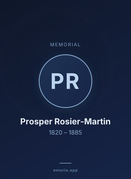 Memorial portrait of Prosper Rosier-Martin