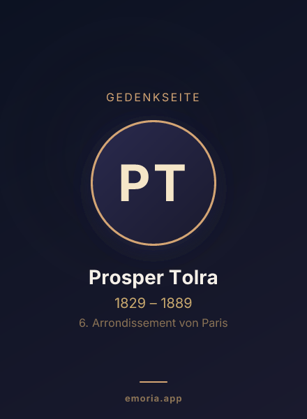 Gedenkportrait von Prosper Tolra