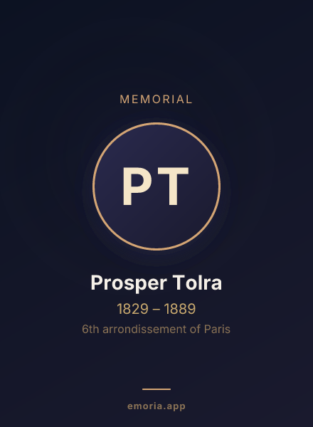 Memorial portrait of Prosper Tolra